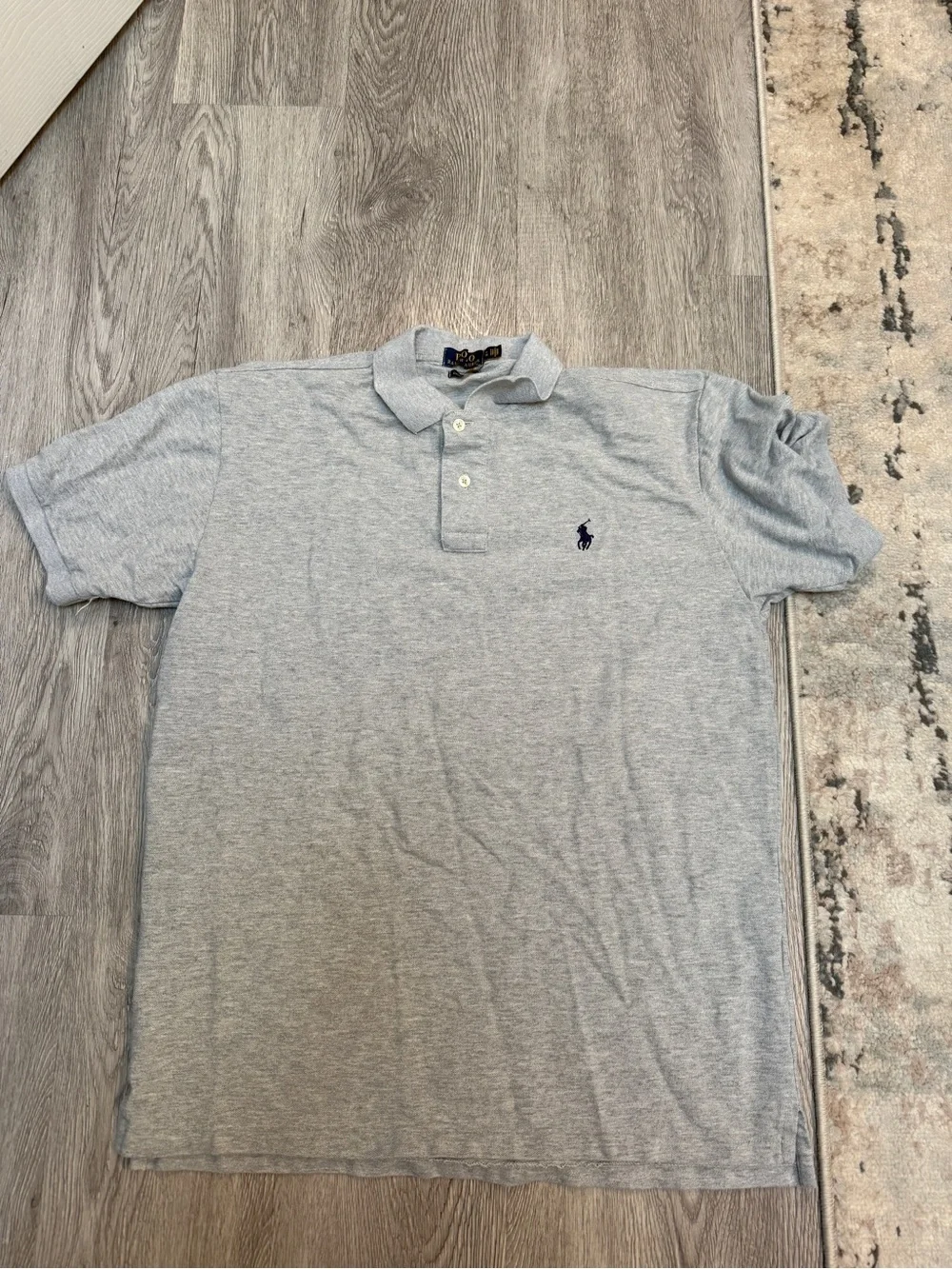 Polo Ralph Lauren Polo Shirt Mens XL Gray Short Sleeve Custom Slim Fit Pony
